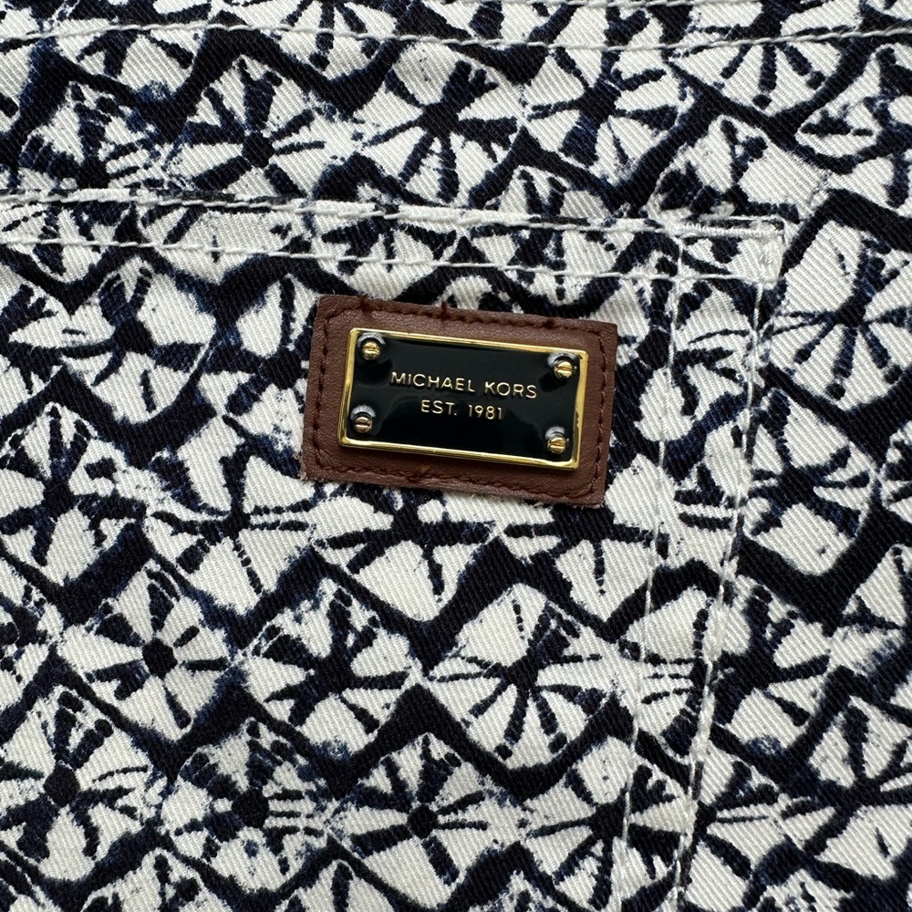 Michael Kors Black and White Patterned Jeans